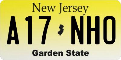 NJ license plate A17NHO