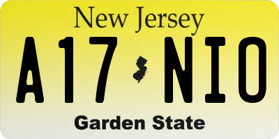 NJ license plate A17NIO