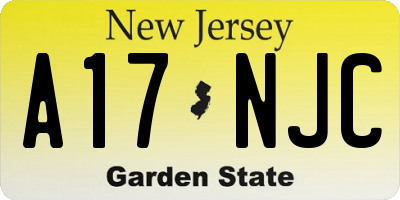 NJ license plate A17NJC