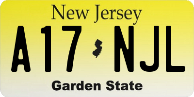 NJ license plate A17NJL