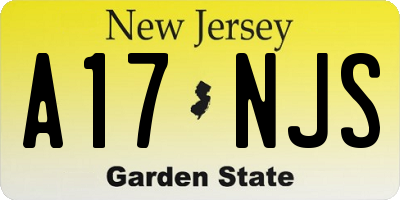 NJ license plate A17NJS