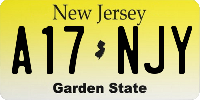 NJ license plate A17NJY