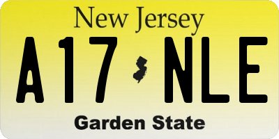 NJ license plate A17NLE