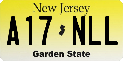 NJ license plate A17NLL