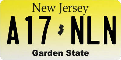NJ license plate A17NLN