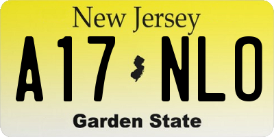 NJ license plate A17NLO