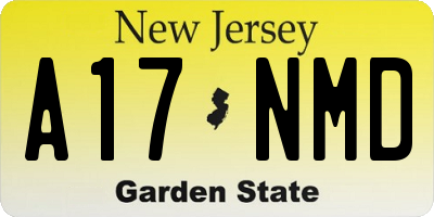 NJ license plate A17NMD