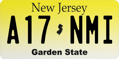 NJ license plate A17NMI