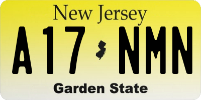 NJ license plate A17NMN
