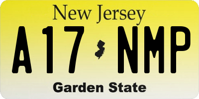 NJ license plate A17NMP
