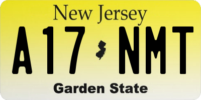 NJ license plate A17NMT