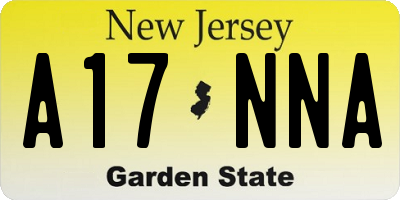NJ license plate A17NNA
