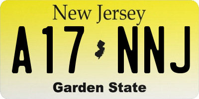 NJ license plate A17NNJ