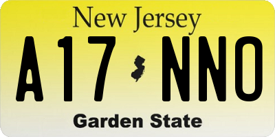 NJ license plate A17NNO
