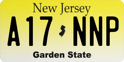 NJ license plate A17NNP