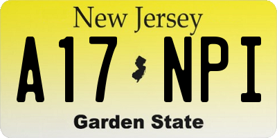 NJ license plate A17NPI