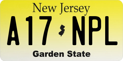 NJ license plate A17NPL