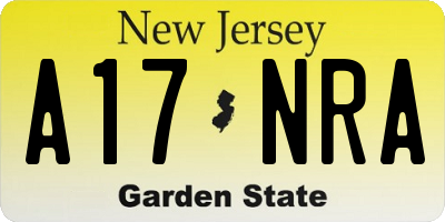 NJ license plate A17NRA