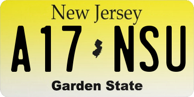 NJ license plate A17NSU