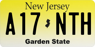 NJ license plate A17NTH