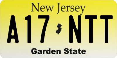 NJ license plate A17NTT