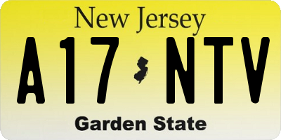 NJ license plate A17NTV
