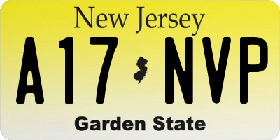 NJ license plate A17NVP