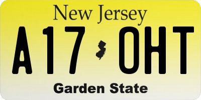 NJ license plate A17OHT