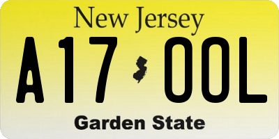 NJ license plate A17OOL