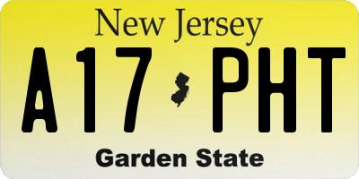 NJ license plate A17PHT