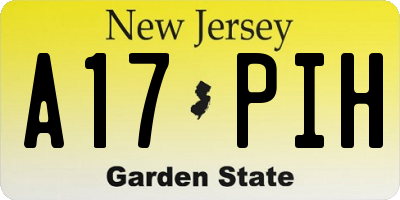NJ license plate A17PIH