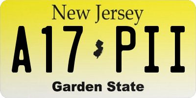 NJ license plate A17PII