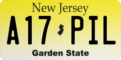 NJ license plate A17PIL