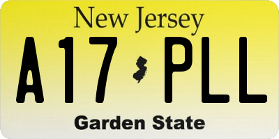 NJ license plate A17PLL