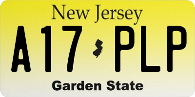 NJ license plate A17PLP
