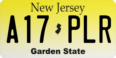NJ license plate A17PLR