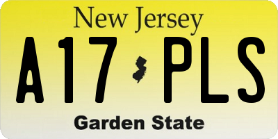 NJ license plate A17PLS