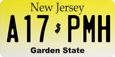 NJ license plate A17PMH