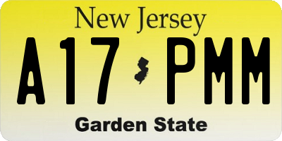 NJ license plate A17PMM