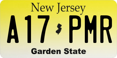 NJ license plate A17PMR