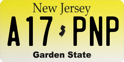 NJ license plate A17PNP