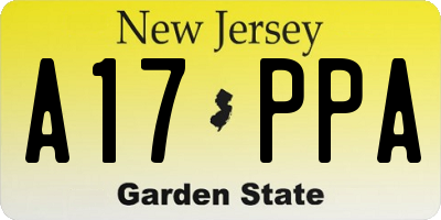 NJ license plate A17PPA