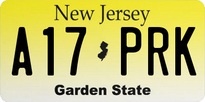 NJ license plate A17PRK
