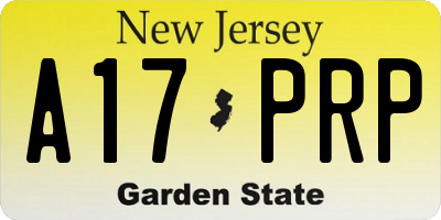 NJ license plate A17PRP