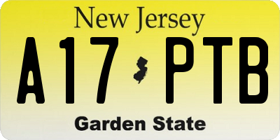 NJ license plate A17PTB
