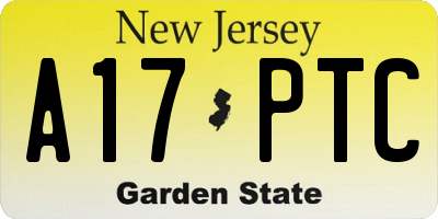 NJ license plate A17PTC