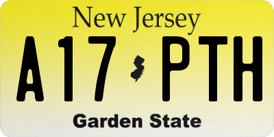 NJ license plate A17PTH