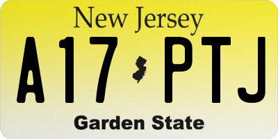 NJ license plate A17PTJ