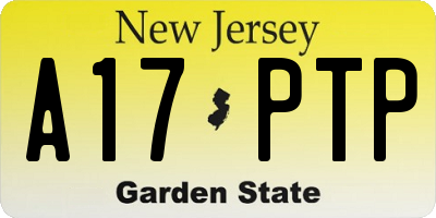 NJ license plate A17PTP