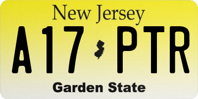NJ license plate A17PTR